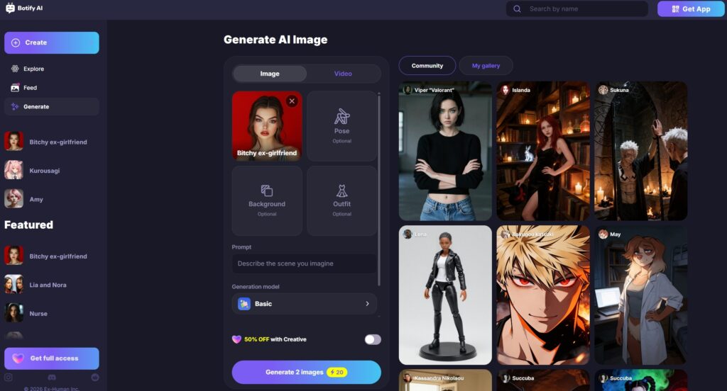 Botify AI character creation