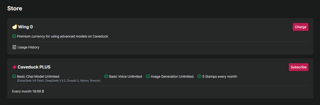 Caveduck Pricing
