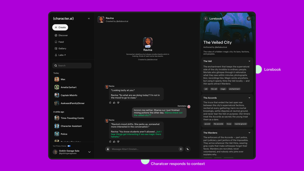 Character AI chat
