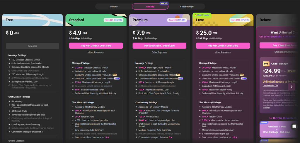 CrushOn AI pricing