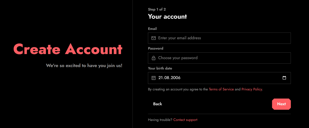 Frosting AI sign up