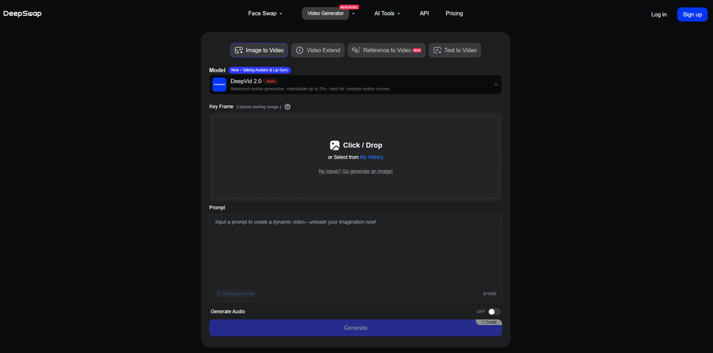 Video Tools DeepSwap AI